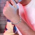 wholesale Sterling Silver Matte Men s Boys Bracelet 7 9 5 7mm Wide-0-4