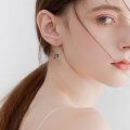 wholesale 925 Sterling Silver Cat Heart Hoop Dangle Earrings Cute s for Women-0-4