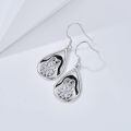 wholesale 925 Sterling Silver Penguin Teardrop Dangle Earrings with CZ Accents-0-1