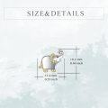 wholesale 925 Sterling Silver Elephant Stud Earrings with Cubic Zirconia - Cute Fashion Jewelry for Women Gift Ideas-0-2