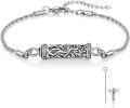 wholesale 925 Sterling Silver Tree of Life Urn Bracelet with Funnel and Spoon - Cremation Jewelry Ash Holder Keepsake-0-0