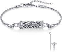 wholesale 925 Sterling Silver Tree of Life Cremation Jewelry Urn Bracelet with Funnel and Fill Tool - Memorial Keepsake Ash Holder-tree of life