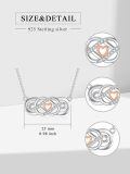 wholesale 14k Two Tone Heart Pendant Necklace With Lab Diamond Accents-0-3