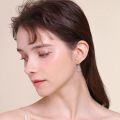 wholesale 925 Sterling Silver Heart-Shaped Girl and Cat Drop Earrings for Women-0-2