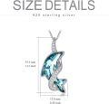 wholesale 925 Sterling Silver Dolphin Crystal Pendant Necklace s for Women Mom on the Birthday Beach Mothers Day Graduation-0-2