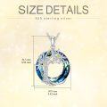 wholesale TOUPOP Insect Animal Theme Tree Of Life Sterling Silver Firefly Pendant Necklace With Blue Crystal Cremation Jewelry Birthday Memorial Gifts For Women, Firefly -0-4
