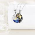 wholesale 925 Sterling Silver Yin Yang Sun & Moon Pendant Necklaces Set for Couple-0-3