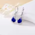 TOUPOP Sterling Silver Birthstone Teardrop Dangle Earrings Fine Jewelry Gifts-0-3