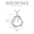 TOUPOP 925 Sterling Silver Zircon Forever Love Heart Pendant Necklace-0-2