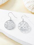 wholesale 925 Sterling Silver Celtic Knot Circle Drop Earrings for Women Irish  Ideas-0-3