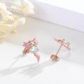 wholesale 925 Sterling Silver Axolotl Stud Earrings with Opal Stone for Women Hypoallergenic Animal Jewelry-0-1