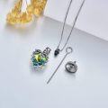wholesale TOUPOP Rose Cremation Necklace Jewelry Urn Necklace For Ashes With Heart Crystal 925 Sterling Silver Cremation Necklace For Ashes Memorial Gift For Women Girls Keepsake -0-2