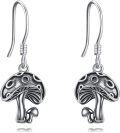 wholesale TOUPOP Mushroom Earrings For Women Sterling Silver Mushroom Dangle Drop Earrings Mushroom Jewelry Christmas Xmas Birthday Gifts For Her Women Mom Grandma -0-0