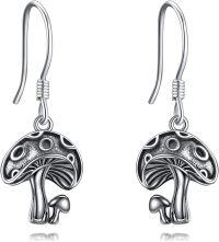 wholesale TOUPOP Mushroom Earrings For Women Sterling Silver Mushroom Dangle Drop Earrings Mushroom Jewelry Christmas Xmas Birthday Gifts For Her Women Mom Grandma -undefined