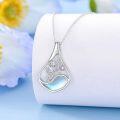 wholesale 925 Sterling Silver Mother of Pearl Floral Pendant Necklaces - Gifts for Her-0-33