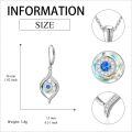 wholesale 925 Sterling Silver Rainbow Mystic Topaz Evil Eye Drop Earrings for Women and Teenage Girls-0-10