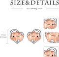 wholesale 925 Sterling Silver Elephant Heart Stud Earrings for Women - Cute Gift Idea-0-5