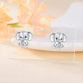 wholesale 925 Sterling Silver Elephant Stud Earrings - Cute Animal Design Gift for Girls and Women-0-1