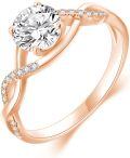 wholesale 14k Rose Gold Ring With Round Lab Diamond And Pave Band-0-0