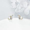 wholesale 925 Sterling Silver Elephant Stud Earrings with Cubic Zirconia - Cute Fashion Jewelry for Women Gift Ideas-0-3