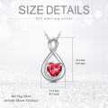 wholesale TOUPOP July Birthstone Necklace For Women Ruby Necklace Pendant 930 Sterling Silver Infinity Love Moon Jewelry Birthday Christmas Gifts For Women Mom Wife Girlfriend -0-5