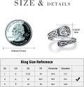 wholesale 925 Sterling Silver Spoon Rings Adjustable Thumb Rings Vintage Jewelry Gifts for Women Men-0-5
