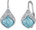 wholesale Sterling Silver Moonstone Teardrop Leverback Earrings for Sensitive Ears-0-26
