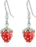 wholesale 925 Sterling Silver Strawberry Drop Earring for Women Gift-0-0