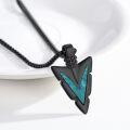 wholesale 925 Sterling Silver Turquoise Arrowhead Pendant Necklace for Men & Women-0-2