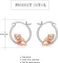 wholesale 925 Sterling Silver Bulldog Hoop Earrings - Adorable Gifts for Girls with Hypoallergenic Material-0-5