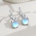 wholesale 925 Sterling Silver Frog with Blue Moonstone Drop Earrings Gifts for Her-0-1