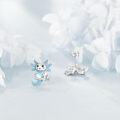 wholesale 925 Sterling Silver Blue Opal Axolotl Stud Earrings for Women -0-1