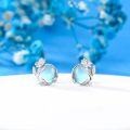 wholesale 925 Sterling Silver Blue Moonstone Branch Stud Earrings-0-4