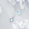 wholesale 925 Sterling Silver Blue Moonstone Marquise Cut Leverback Dangle Earrings-0-3