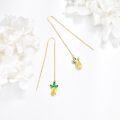 wholesale 925 Sterling Silver Pineapple Ear Thread Earrings for Women-0-2