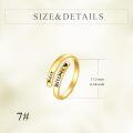 wholesale 14K Solid Gold Adjustable Open Ring Inspirational Jewelry Gift for Women Men-0-3