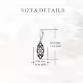 wholesale 925 Sterling Silver Black and White Opal Celtic Knot Drop Earrings Wholesale with Leverbacks for Women-0-4