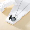 wholesale Sterling Silver Round Picture Locket Necklace Holds 2 Photos Jewelry Gift-0-4