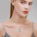 wholesale 925 Sterling Silver Moon Owl Pendant Necklace Wholesale With Colorful Details-0-1