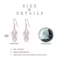 wholesale 925 Sterling Silver White Opal Celtic Knot Drop Earrings Wholesale Irish s for Women-0-3
