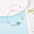 wholesale Sterling Silver Birthstone Infinity Bracelet Jewelry Christmas Gift for Women-0-1
