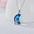 wholesale TOUPOP Wolf Jewelry - Sterling Silver Crystal Opal Howling Wolf Pendant Necklace For Women, Men, Mom, Friend Or Birthday -0-2
