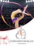 wholesale 925 Sterling Silver Metal Heart-Shaped Gymnastics Pendant Sportswear Necklace for Women Gifts-0-5
