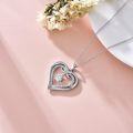 wholesale 925 Sterling Silver 925 with Moissanite Infinity Heart Pendant Necklace for Women Girls-0-1
