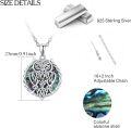 wholesale 925 Sterling Silver Abalone Shell Owl Celtic Knot Pendant Necklace-0-4