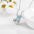 wholesale Sterling Silver Stone Cute Sloth Pendant Necklace for Women Girls Gifts-0-16