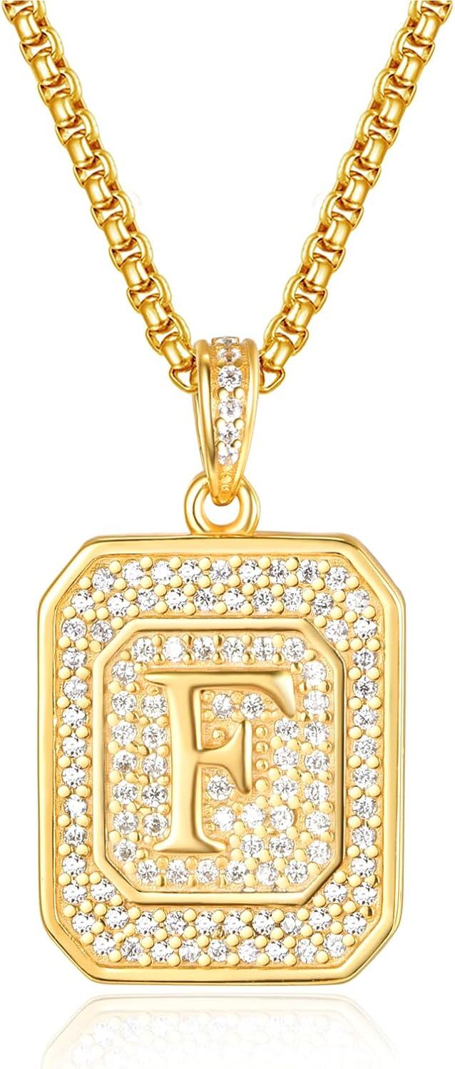 wholesale Gold Filled Sterling Silver Letter Jewelry Necklace for Women Gift for Mom Wife Birthday Anniversary Christmas-Letter F