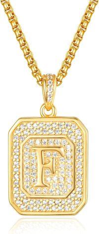 wholesale Gold Filled Sterling Silver Letter Jewelry Necklace for Women Gift for Mom Wife Birthday Anniversary Christmas-Letter F