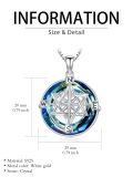 TOUPOP Sterling Silver Crystal Star Of David Compass Pendant Necklace Gift-0-4