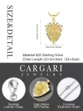 wholesale S 925 Sterling Silver Archangel St. Michael Protect Us Shield Cross Pendant Necklace-0-1